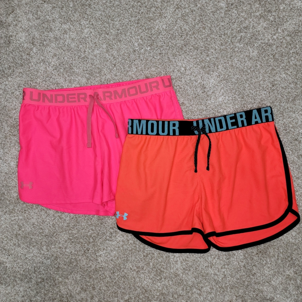 Under Armour Girls Athletic Running Soft Shorts Bundle